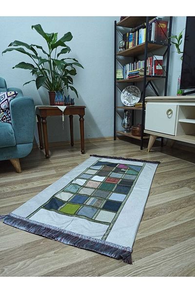 İpekçe Home Kırkyama - Patchwork Lined Velvet Dowry and Gift Prayer Rug| Prayer