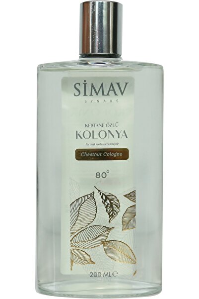 SİMAV SYNAUS Kestane Özlü Ve Termal Sulu Kolonya Cam Şişe - 200 ml