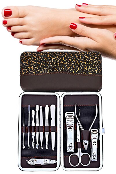 TechnoStation 13 Parça Tırnak Makası Seti Tırnak Bakımı Seti Manikür Pedikür ...