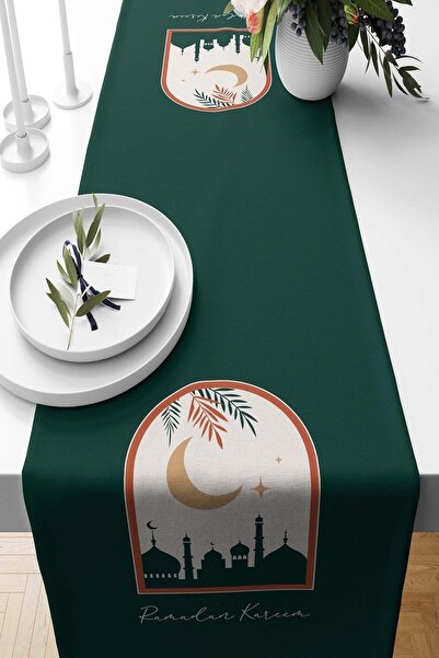 Pilloveland قبة عداء منقوشة شمواه منسوجة 140*40 سم رمضان كريم