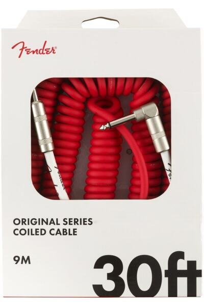 FENDER Original Coil Cable Straight-angle 30 Fiesta Red Kablo 9 Metre