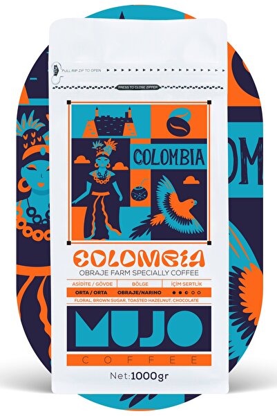 Colombia Obraje Farm Specially Coffee Çekirdek Kahve-1000gr