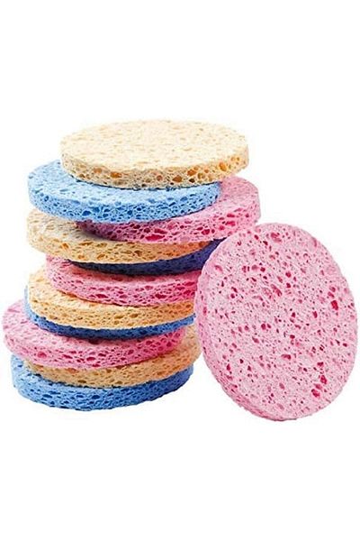 SIFIR312 10-Piece Cellulosic Facial Cleansing Sponge