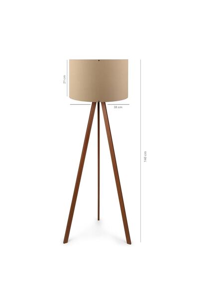 HOMİNG Pratik Ahşap Üç Ayaklı Lambader Aag-1531