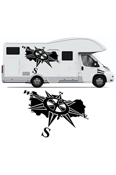 Melek Pazarı 30 x 22 cm Türkiye Pusula Off Road Kamp Karavan Sticker