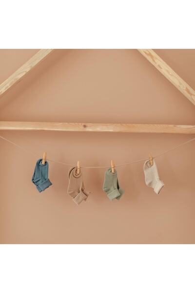 Fluffyboon Set of 4 Baby and Kids Socks
