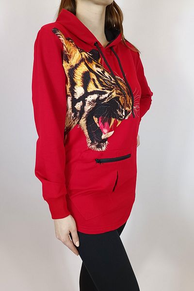 Ayya Women Hooded Sweatshirt with Tiger Stone Accessories