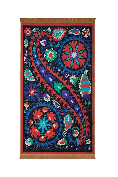 Bursa İpek Red Velvet Carpet Prayer Rug