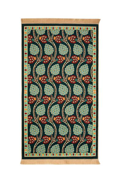Bursa İpek Khaki Velvet Rug Prayer Rug