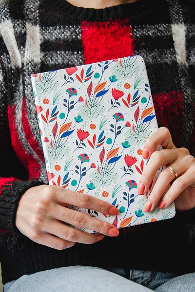 CoNotes Hard Cover Thread Stitching Checked Notebook - A5 (15x21cm)