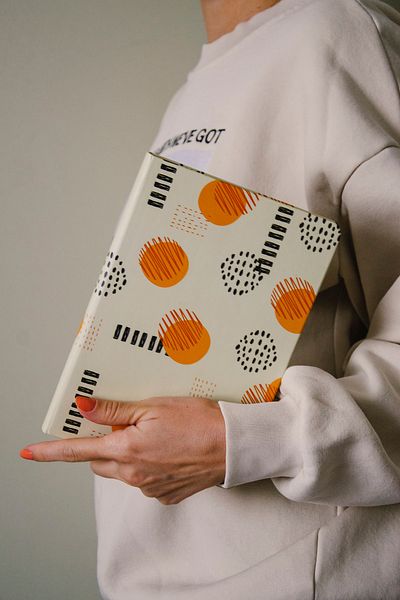 CoNotes Hard Cover Thread Stitching Checked Notebook - A5 (15x21cm)