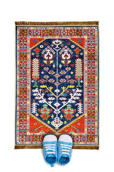 Bursa İpek Red Velvet Children's Prayer Rug