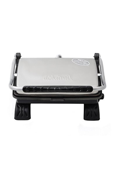 Yeni Nesil Döküm Organik Tost Makinesi 1800w Inox Gri Ev Tipi