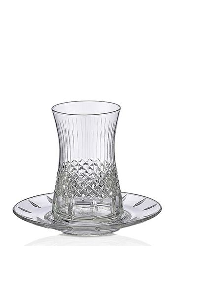 KCD Antique Plain 12-Piece Tea Cup Set for 6 People