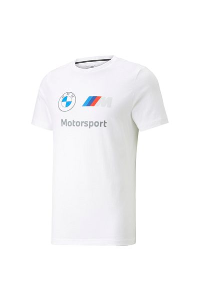 Puma Ανδρικό μπλουζάκι με λογότυπο Bmw Mms Ess 53814802   Λευκό