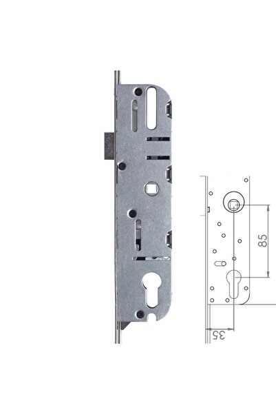 Schamiller Premium Kilitli Kapı Ispanyolet 35/85 Eksen 180cm
