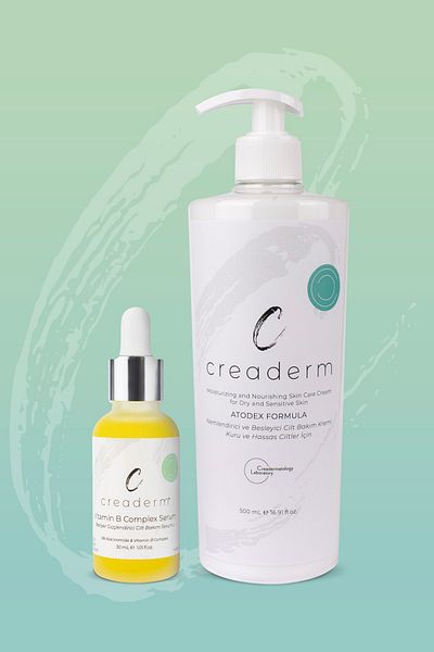 CREADERM أتوديكس - كريم مرطب ومصل لتقوية حاجز البشرة للبشرة الجافة والحساسة