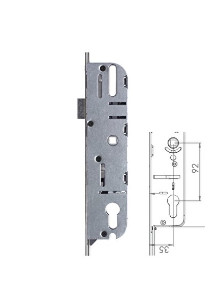 Schamiller Premium Kilitli Kapı Ispanyolet 35/92 Eksen 180cm
