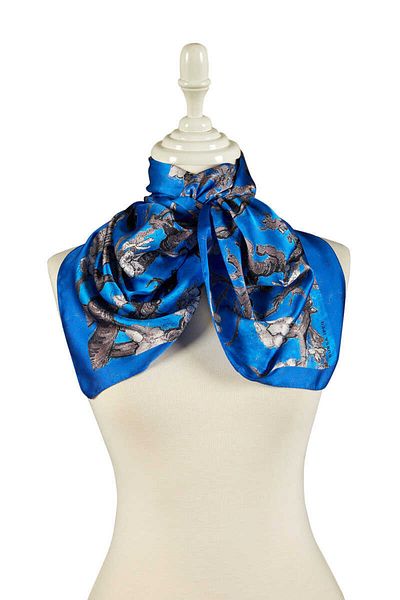 Bursa İpek Saks Almond Flower Silky Scarf