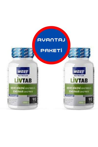 West Nutrition Livtab Milk Thistle Ve Enginar Ekstresi 2 X 90 Tablet -avantaj...