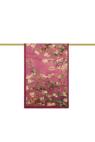 Bursa İpek Μεταξωτό σάλι Dusty Rose Almond Blossom