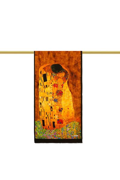 Bursa İpek Yellow Kiss Silk Painting Scarf