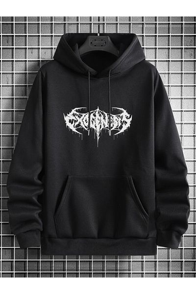 DENİKK Exogenesis Printed Unisex Hooded Hoodie