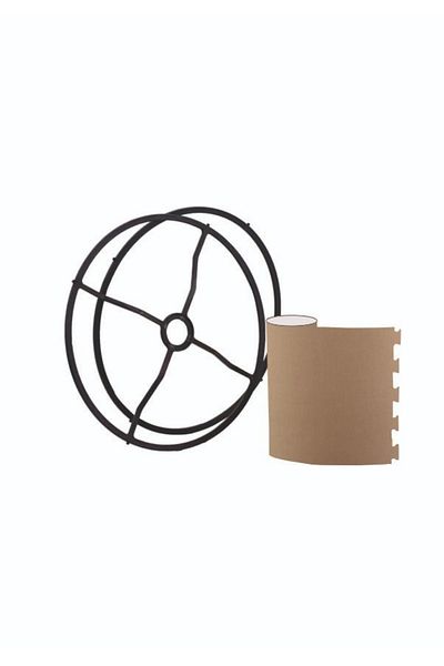 Art&Gift Practical Brown Fabric Floor Lamp Head Spare
