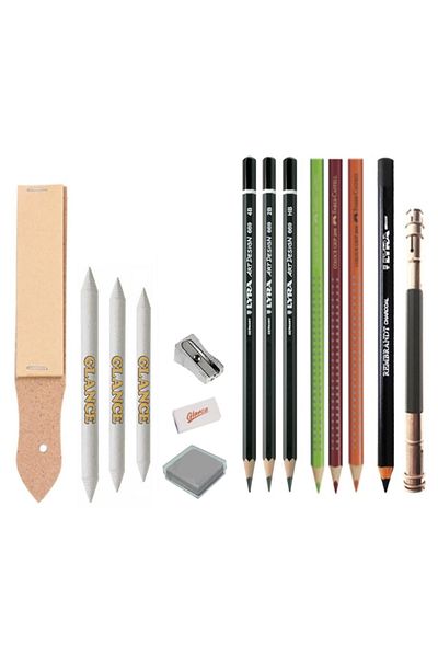 GLANCE Sketch Drawing Tools Set 15 Pieces