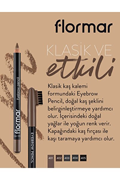 Flormar Doğal Görünüm Sunan Kaş Kalemi. | 1.14 G 401beıge