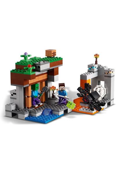 LEGO Minecraft Terk Edilmiş Maden 21166 Minecraft Aksiyon Figürleri Ve Oyuncak Örümcek Içeren Zombi