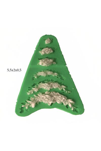 Butedo Dekoratif Kenar Şeklinde Silikon Şeker Hamuru Sabun Ve Mum Kalıbı