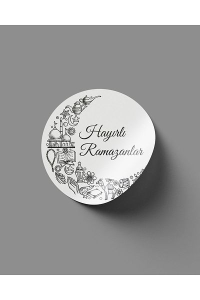 JOVÖ ÇİKOLATA Happy Ramadan-4cm Sticker-35 Pieces