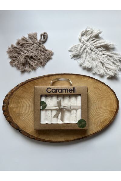 Caramell %100 Organik Pamuk 7'li Bebek Ağız Bezi