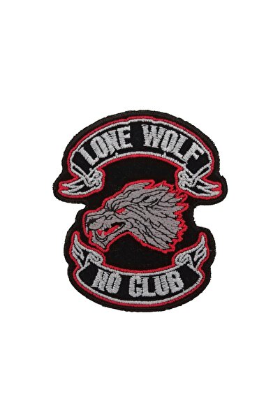 X-SHOP Lone Wolf No Club Motorcu Patches Arma Peç Kot Yaması 1