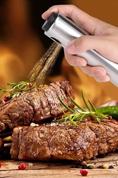TechnoStation 100 Ml'lik Paslanmaz Çelik Gövdeli Sprey Yağlık, Zeytinyağlık V...