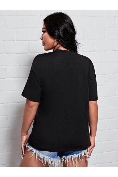 Machetta Μεγάλο μέγεθος Colorful Neon Summer California 07 Printed Oversize Μαύρο T-shirt