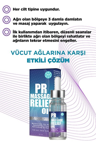 PR Massage Relief Oil Ağrı Ve Masaj Yağı 20 Ml