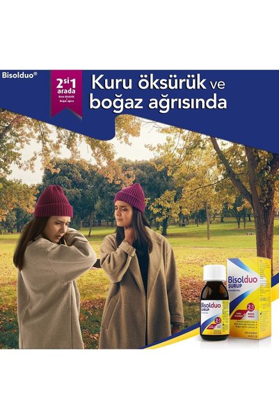 BİSOLDUO Öksürük Şurubu - Kuru Öksürük Ve Boğaz Ağrısına Karşı Etkili