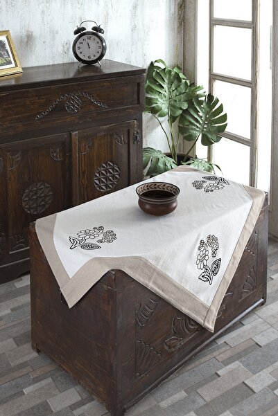 ÖDEL HOME مفرش طاولة من قماش بولدان مطبوع عليه زهور