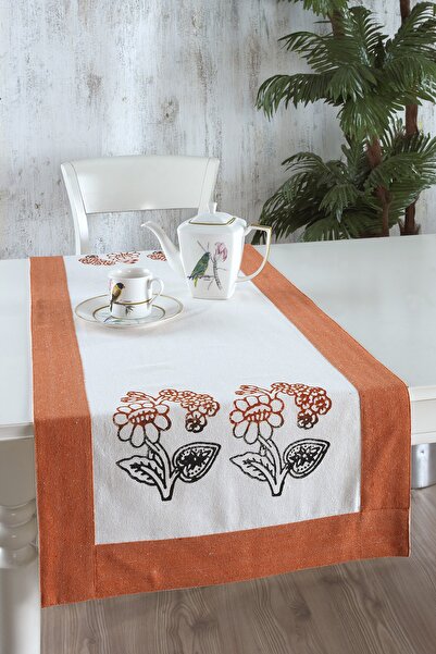 ÖDEL HOME حذاء بولدان من القماش ذو الحواف المطبوعة بالأحجار والزهور