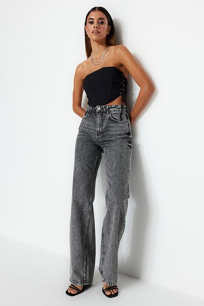Trendyol Collection Jeans - Grau - Wide Leg