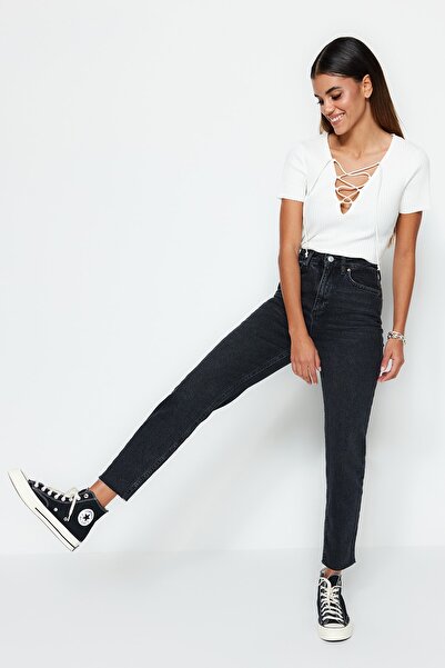 Trendyol Collection Jeans - Schwarz - Mom