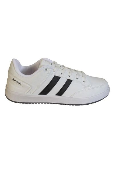 Kinetix Men's White Flat Sole Lace-Up Sneacer Casual Sports Shoes
