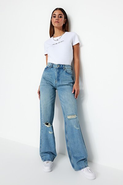 Trendyol Collection Jeans - Blue - Wide leg