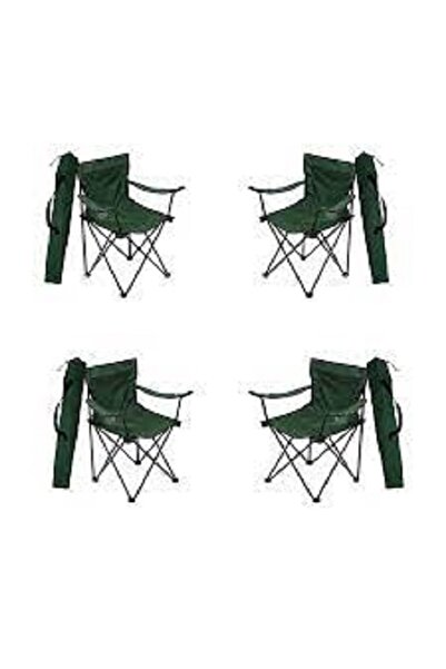 Türkay Kamp Sandalyesi Yeşil 4'lü Set