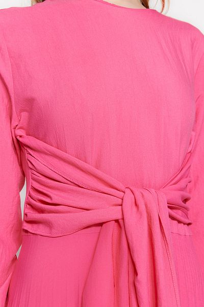 Trendyol Modest Рожева плісирована сукня TCTSS23DB00001