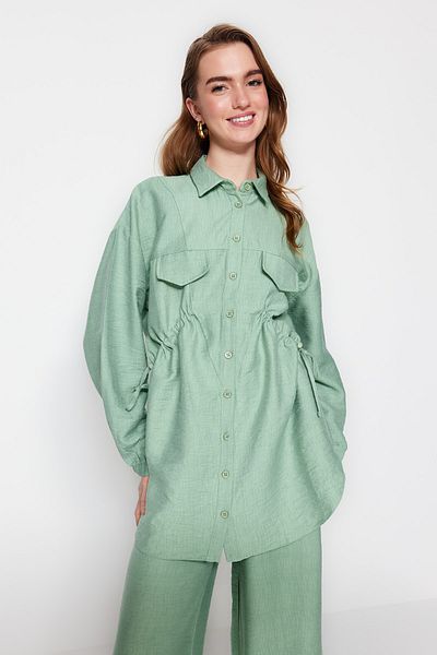 Trendyol Modest Two-Piece Set - Khaki - Regular fit