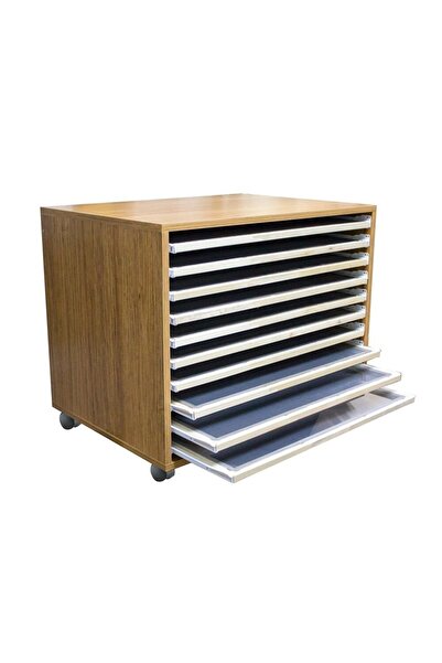 Karin : Ebru Kurutma Tezgahı : 10 Raflı : 60 Cm X 80 Cm (kapalı Sistem)