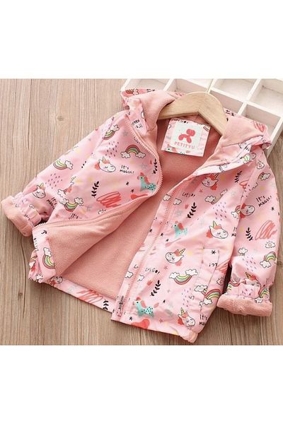 Petityu Waterproof Unicorn Coat with Polar Lining - Unicorn Polar Coat